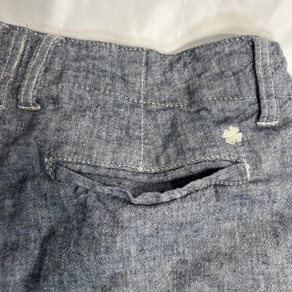Lucky Brand Saturday Stretch Blue Chambray Shorts Drawstring Size 31 - Picture 6 of 8